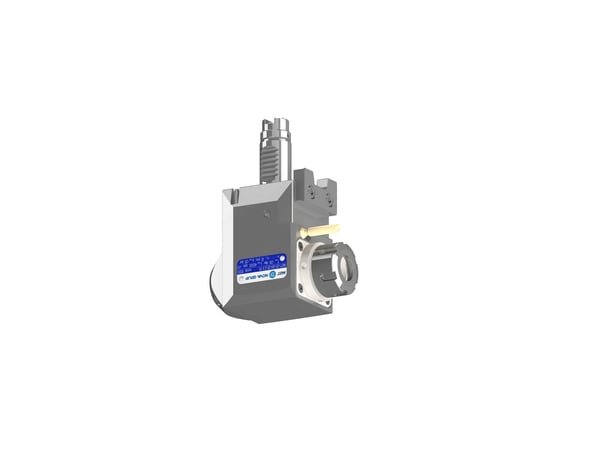 VDI 25, angular tool holder, coupling DOG CLUTCH, with internal cooling