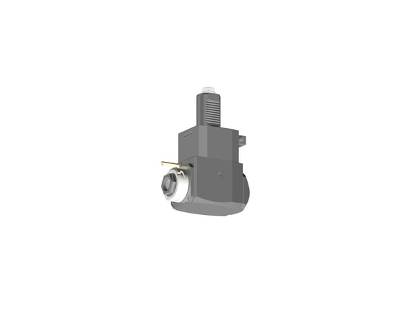 VDI 40, angular tool holder, coupling DIN 5480, with internal cooling, with tapered roller bearings