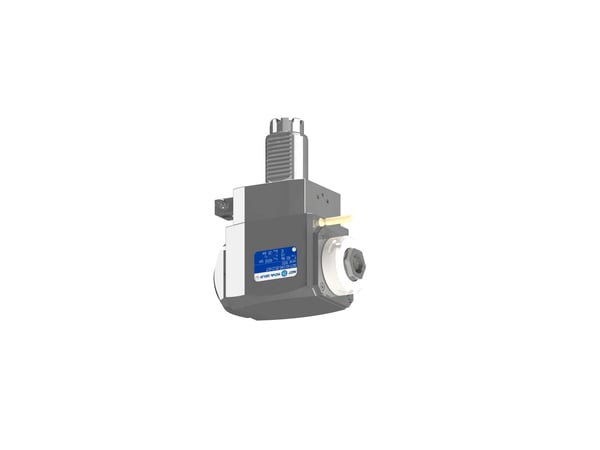 VDI 40, angular tool holder, coupling TOEM, with internal cooling, with tapered roller bearings