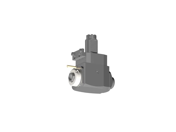 VDI 40, angular tool holder, coupling TOEM, with 80bar internal cooling, with tapered roller bearings
