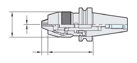 Selux Drill Chuck (NPU) teknik şema ve ölçülendirme diyagramı