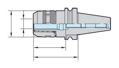 Selux Milling Chuck teknik şema ve ölçülendirme diyagramı