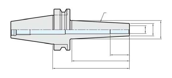 Selux Shrink Fit Holder teknik şema ve ölçülendirme diyagramı