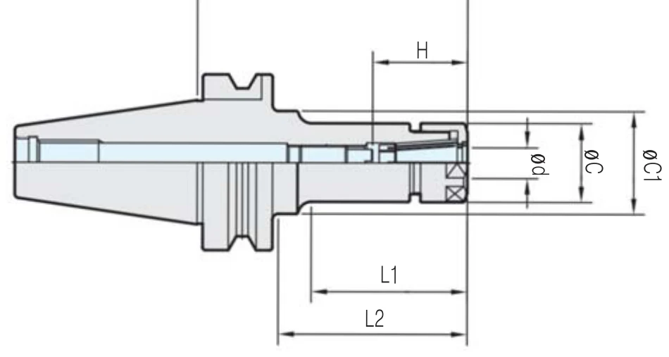 Selux SSK Pens Kovanı GBT30 teknik çizim — L/L1 ölçü şeması