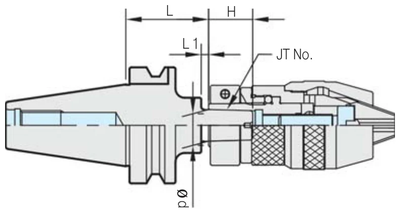 Selux Mors / Jacobs Koniği BT30 teknik çizim — L/L1 ölçü şeması