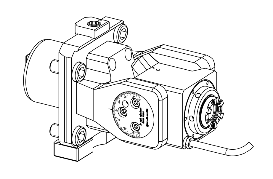 Tahrikli Takım Tutucu BMT60 Angle Ünite, Adjustable +/- 107°